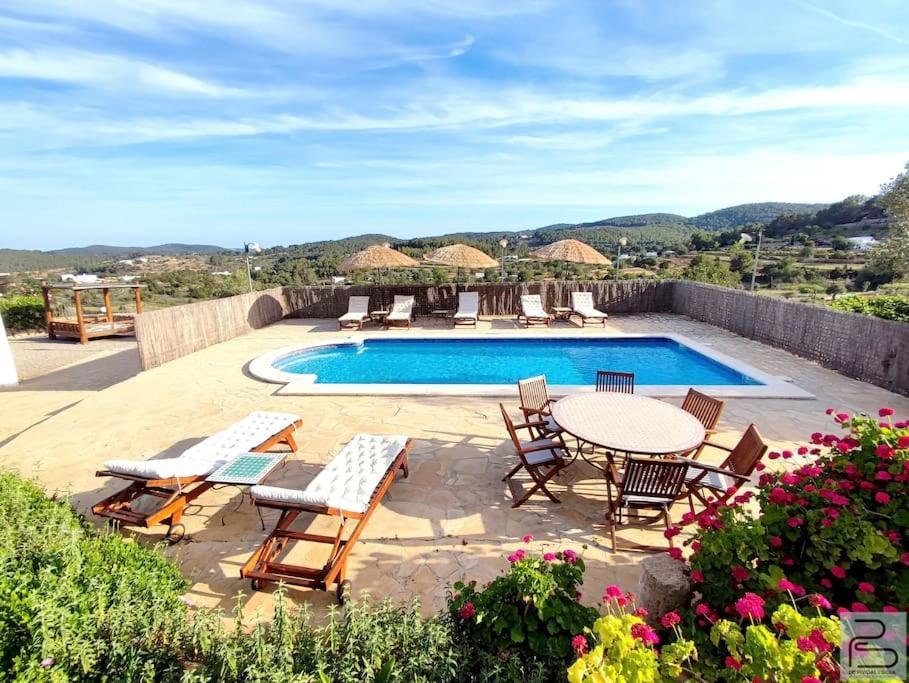 Casa Can Lluc Con Piscina, Jardin Y Vista Al Campo Sant Miquel de Balansat Exteriér fotografie